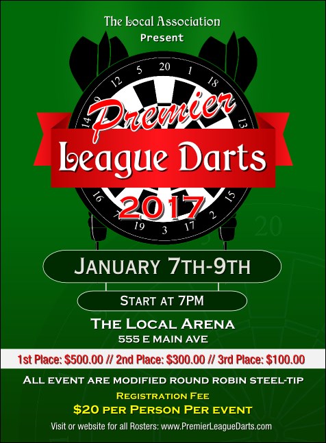 Premier League Darts 2017 Invitation