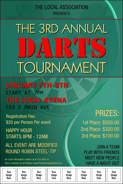 Dart Tournament Image Poster Product Front