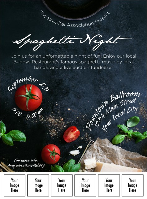 Spaghetti Ingredients Logo Flyer