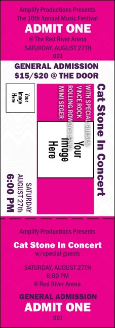 All Purpose Big Logo Magenta Event Ticket 0007