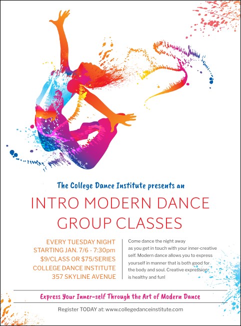 Modern Dance White Flyer