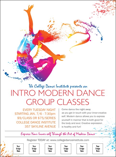 Modern Dance White Logo Flyer