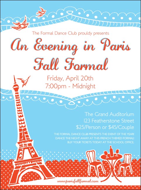 Whimsical Paris Flyer