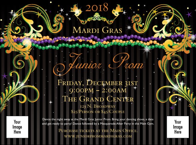 Mardi Gras Beads Flyer