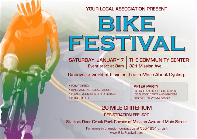 Bike Festival Postcard Mailer