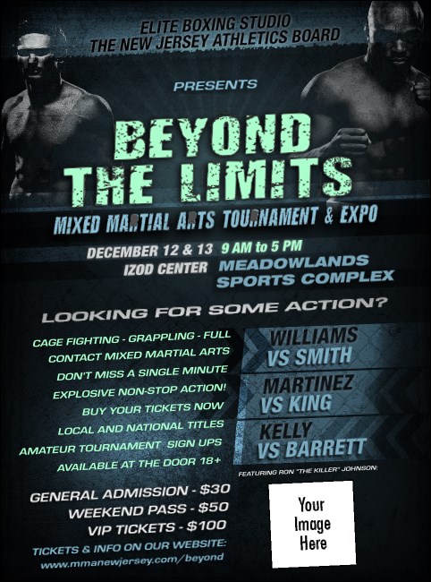 MMA Main Event Blue Flyer Product Front