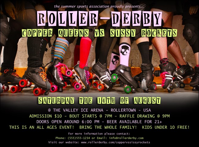 Roller Derby Legs Flyer Product Front