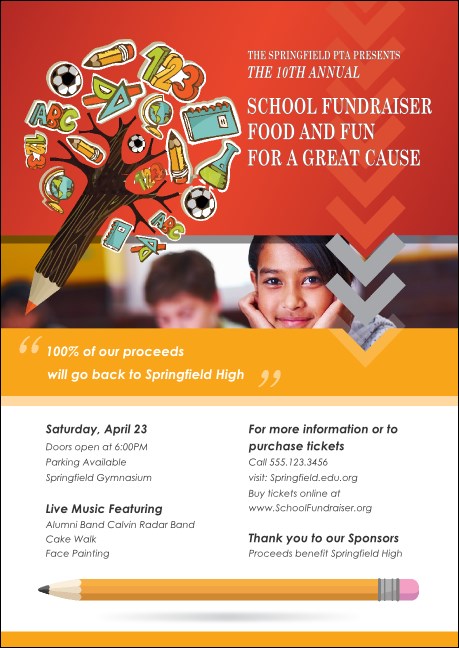 Fundraiser for Education Postcard Mailer Product Front
