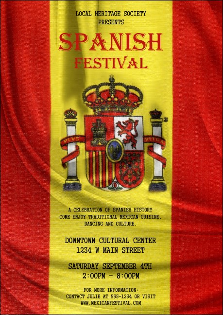 Spanish Flag Postcard Mailer