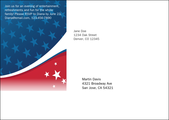 Patriotic Vote  Postcard Mailer Product Back