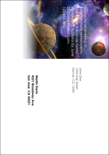 Outer Space Postcard Mailer Product Back