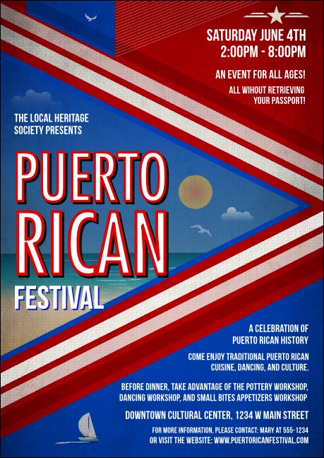 Puerto Rico Flag  Postcard Mailer