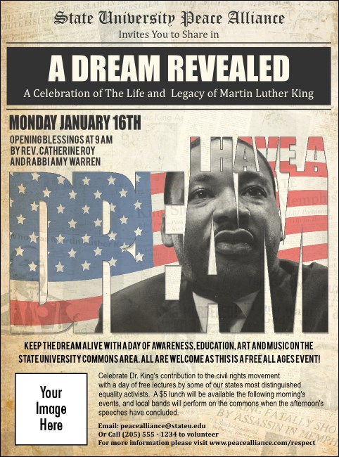 Martin Luther King Jr. Flyer Product Front