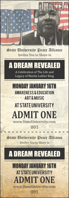 Martin Luther King Jr. Event Ticket Product Front