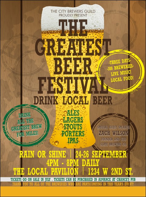 Beer Festival Flyer Product Front