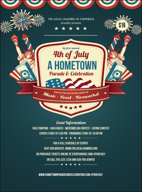 Fourth of July Freedom Blue Flyer Product Front