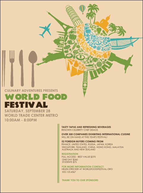 Food Festival Flyer Product Front