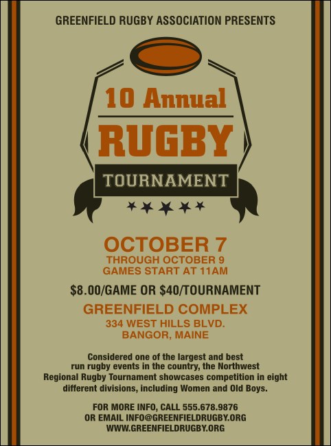 Rugby Tournament Flyer