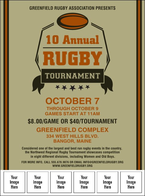 Rugby Tournament Image Flyer