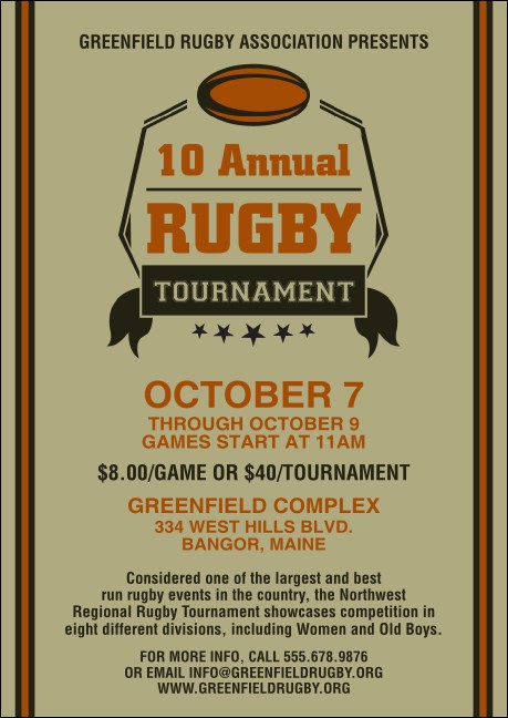 Rugby Tournament Postcard