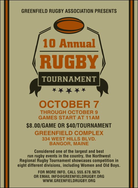 Rugby Tournament Invitation