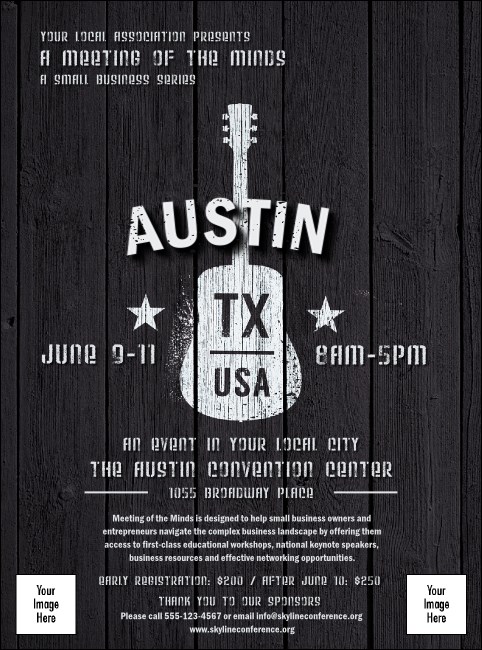 Austin Music Flyer Product Front