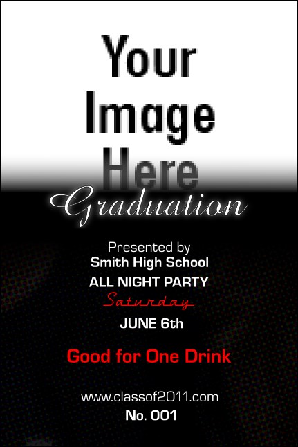 Graduation Diploma Upload Image Drink Ticket Product Front
