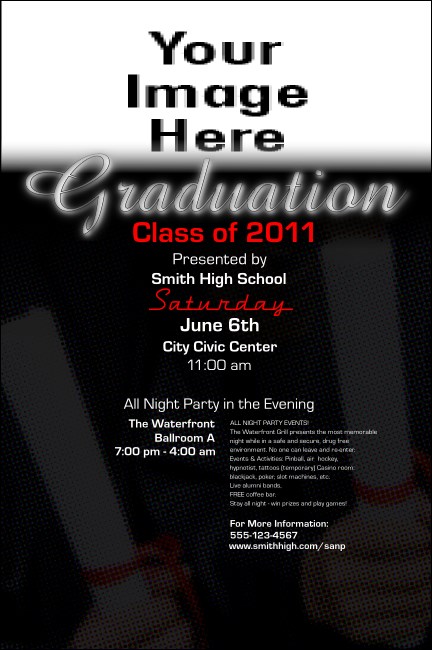 Graduation Diploma Upload Image Poster Product Front