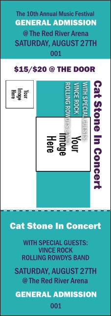 Big Logo Turquoise Event Ticket Product Front