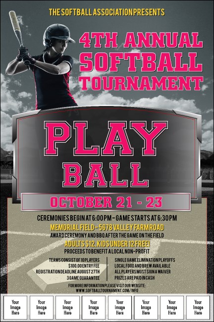 Softball Challenge Image Poster Product Front