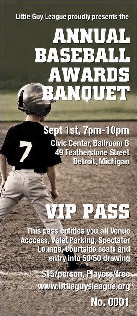 Baseball VIP Pass