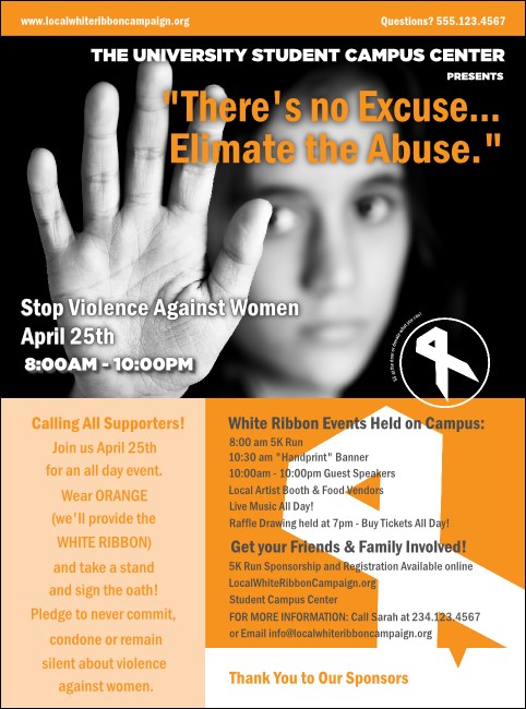 White Ribbon Photo Flyer