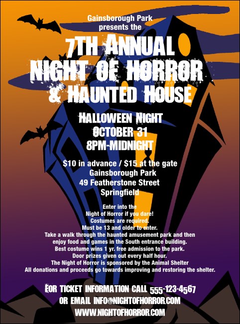 Haunted House Flyer Product Front