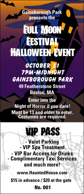Haunted House VIP Pass Product Front