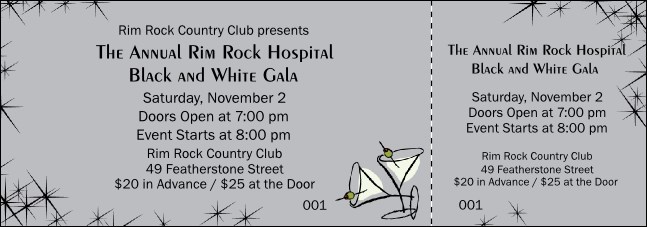 Gala Event Ticket Product Front