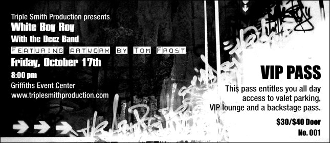 Hip Hop BW VIP Pass Product Front