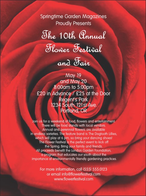 Red Rose Flyer