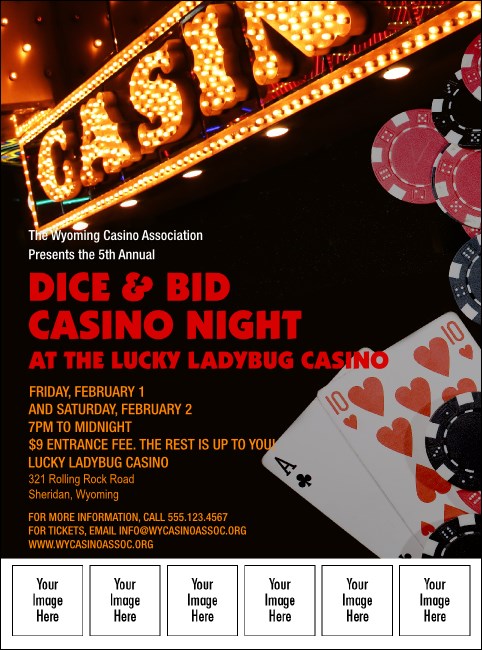 Casino Night Image Flyer Product Front