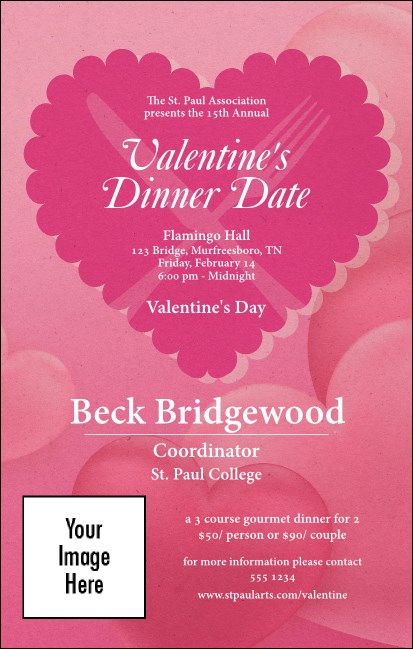 Valentine's Dinner Date  VIP Event Badge Medium