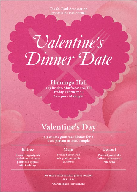 Valentine's Dinner Date  Club Flyer