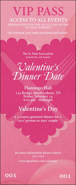 Valentine's Dinner Date  VIP Pass