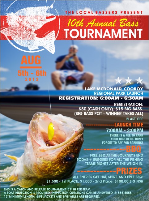 Bass Fishing Tournament Flyer