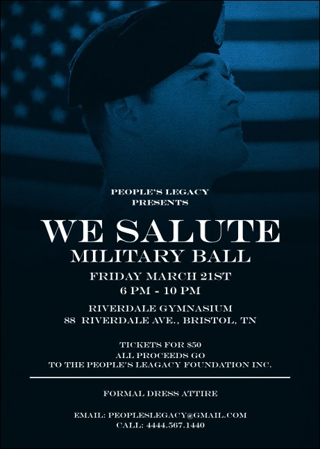 Military Ball - The Salute Club Flyer Product Front