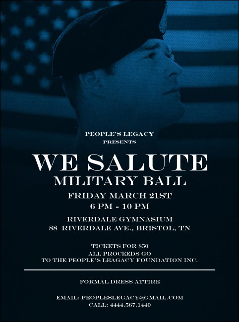 Military Ball - The Salute Flyer Product Front