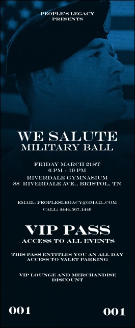 Military Ball - The Salute VIP Pass Product Front