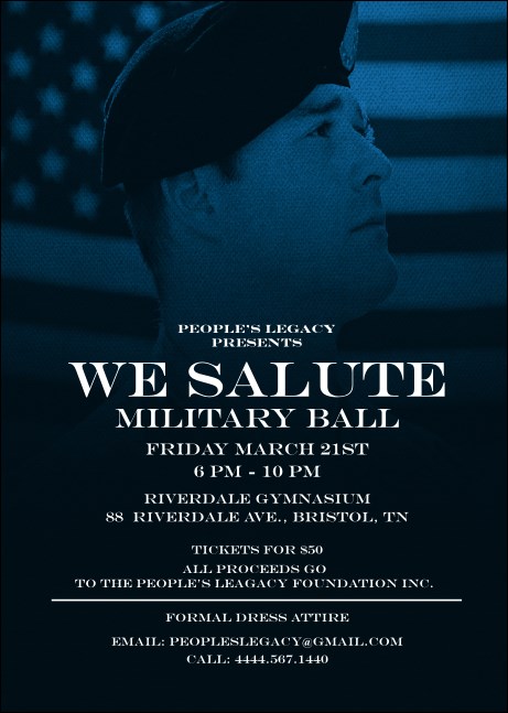 Military Ball - The Salute Postcard Mailer