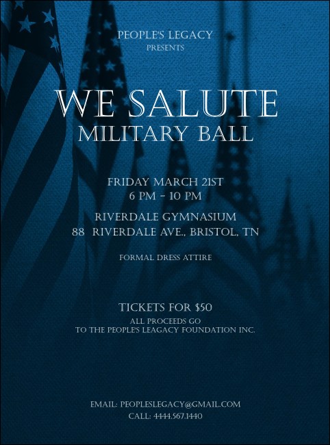 Military Ball - US Flags Flyer Product Front
