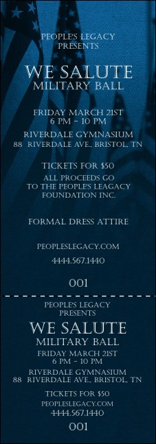 Military Ball - US Flags Event Ticket Product Front