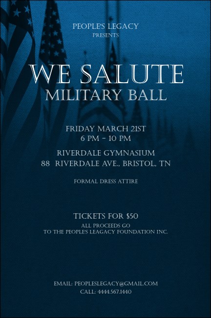 Military Ball - US Flags Poster