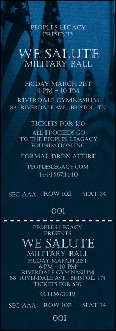Military Ball - US Flags Reserved Event Ticket